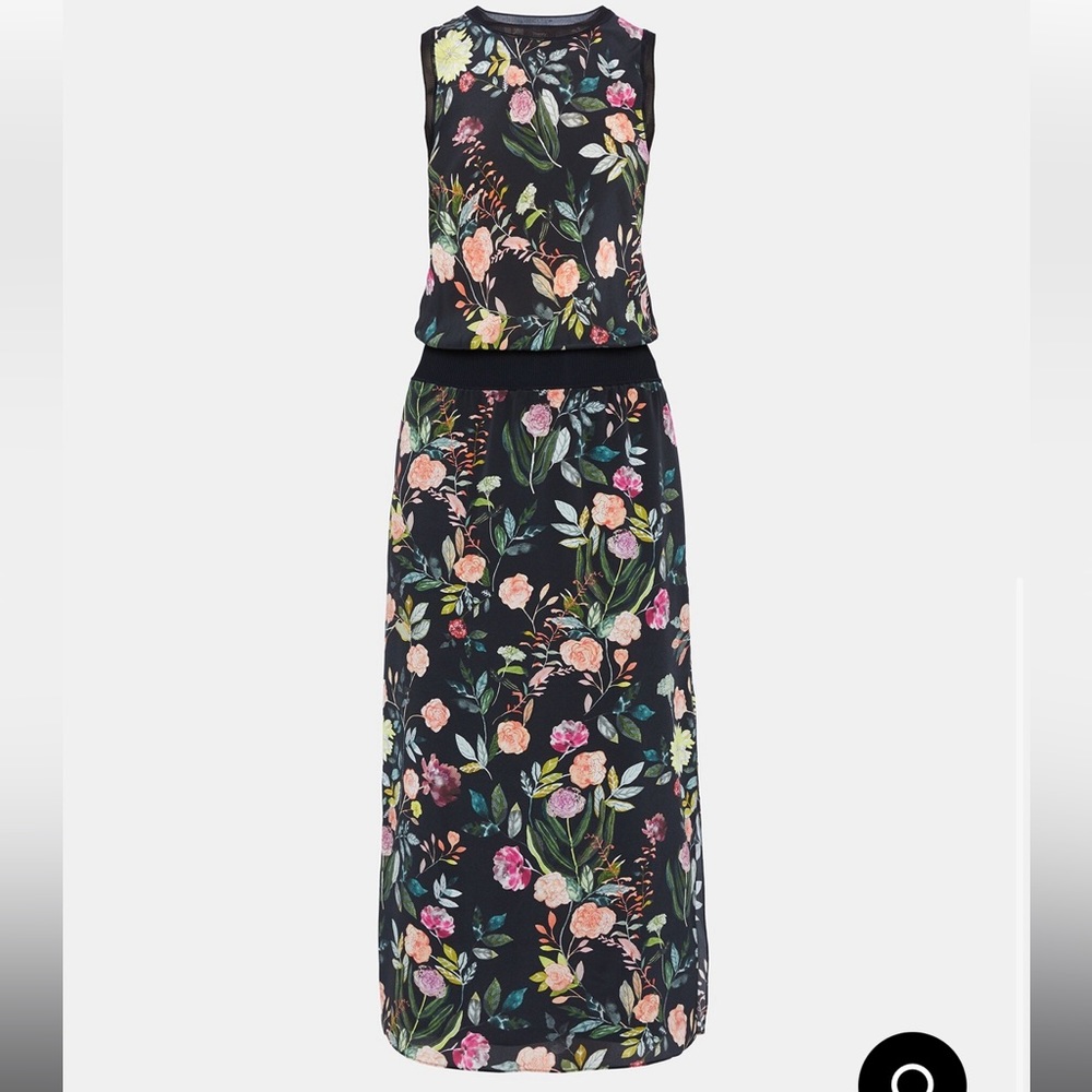 Theory silk combo floral dress. Size P/XS - excellent condition!